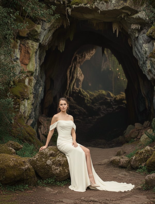 Hasított ejtett vállas sellő menyasszonyi ruha Hasított ejtett vállas sellő menyasszonyi ruha