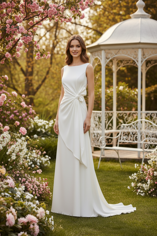 Letisztult elegáns menyasszonyi ruha Letisztult elegáns menyasszonyi ruha