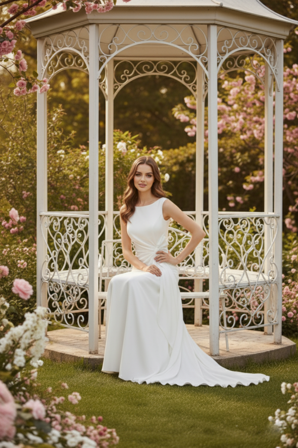 Letisztult elegáns menyasszonyi ruha Letisztult elegáns menyasszonyi ruha