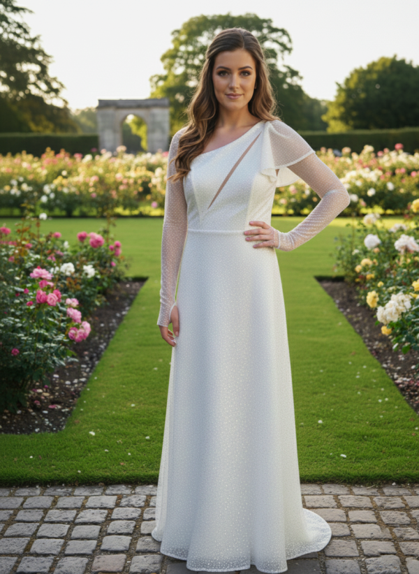 Modern elegáns és letisztult menyasszonyi ruha Modern elegáns és letisztult menyasszonyi ruha