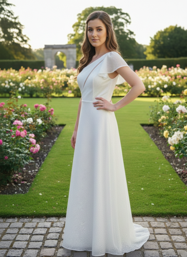 Modern elegáns és letisztult menyasszonyi ruha Modern elegáns és letisztult menyasszonyi ruha