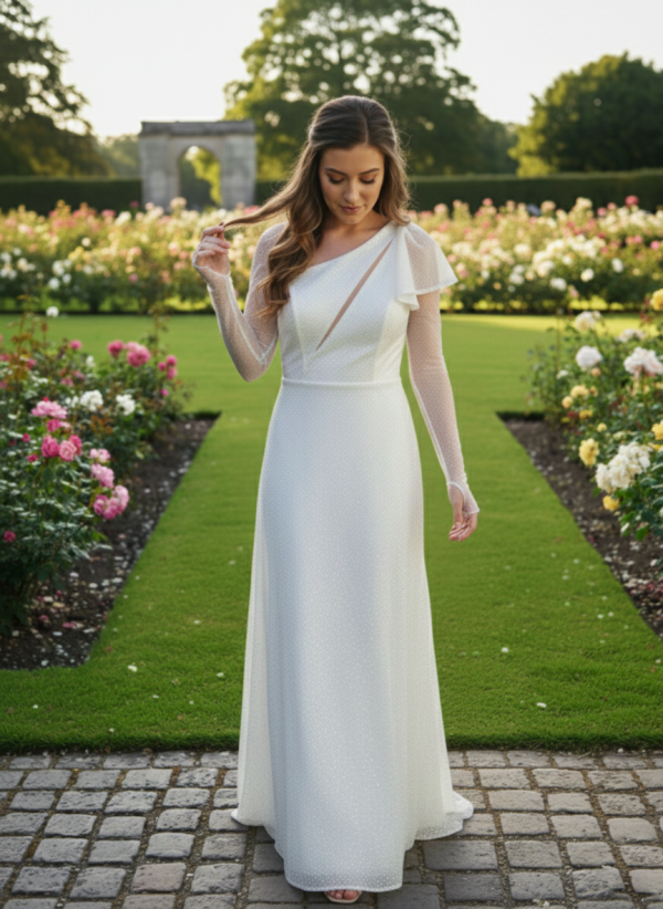 Modern elegáns és letisztult menyasszonyi ruha Modern elegáns és letisztult menyasszonyi ruha