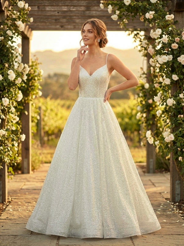 Csillogó Tüll Menyasszonyi Ruha Csillogó Tüll Menyasszonyi Ruha