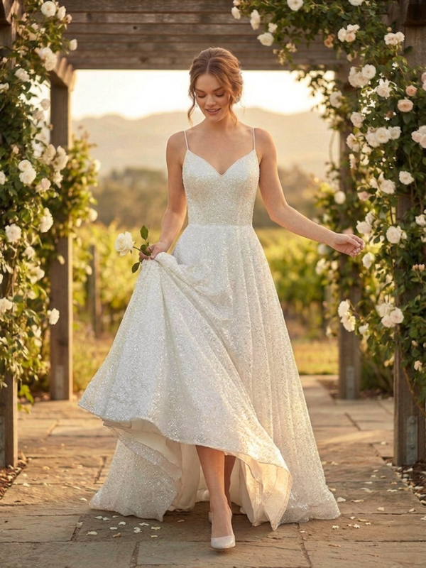 Csillogó Tüll Menyasszonyi Ruha Csillogó Tüll Menyasszonyi Ruha