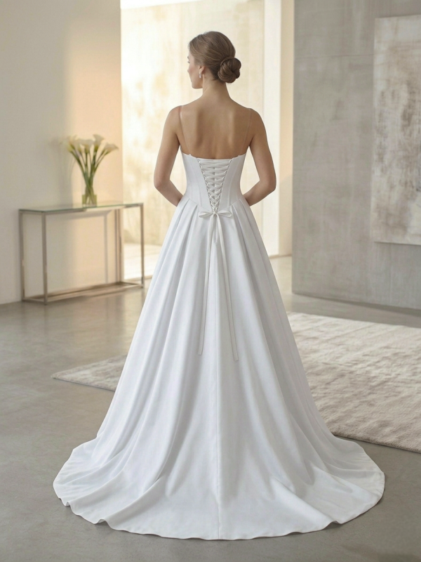 Letisztult Szatén Menyasszonyi Ruha Letisztult Szatén Menyasszonyi Ruha