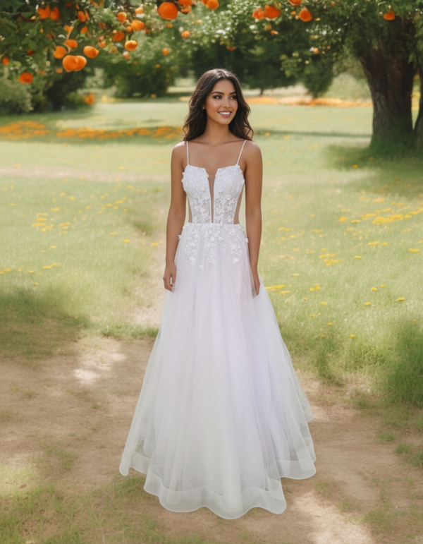 3d virágos tüll menyasszonyi ruha