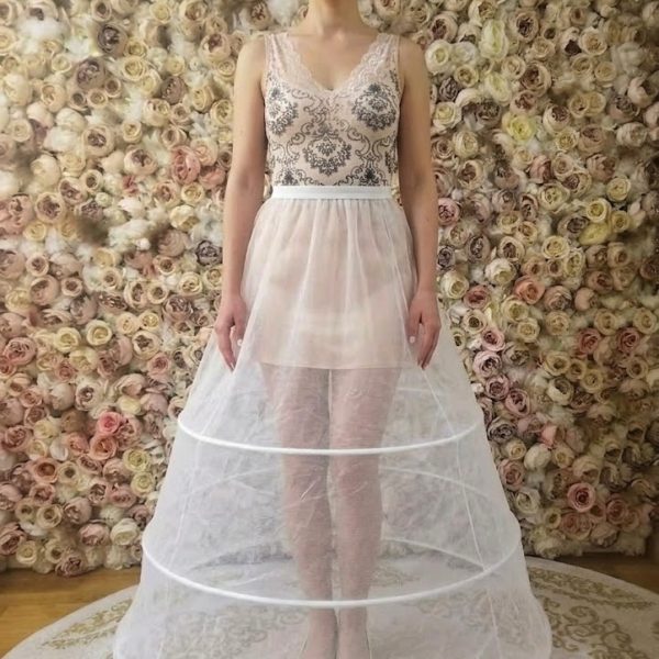 3 karikás menyasszonyi alsószoknya