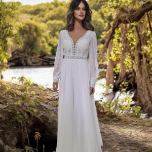 Boho chiffon menyasszonyi ruha