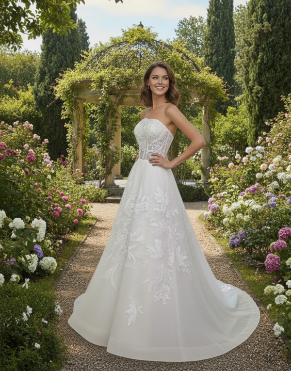 Tört fehér menyasszonyi ruha