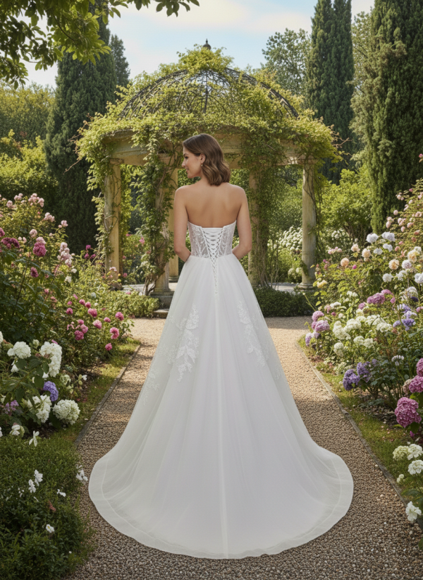 Tört fehér menyasszonyi ruha