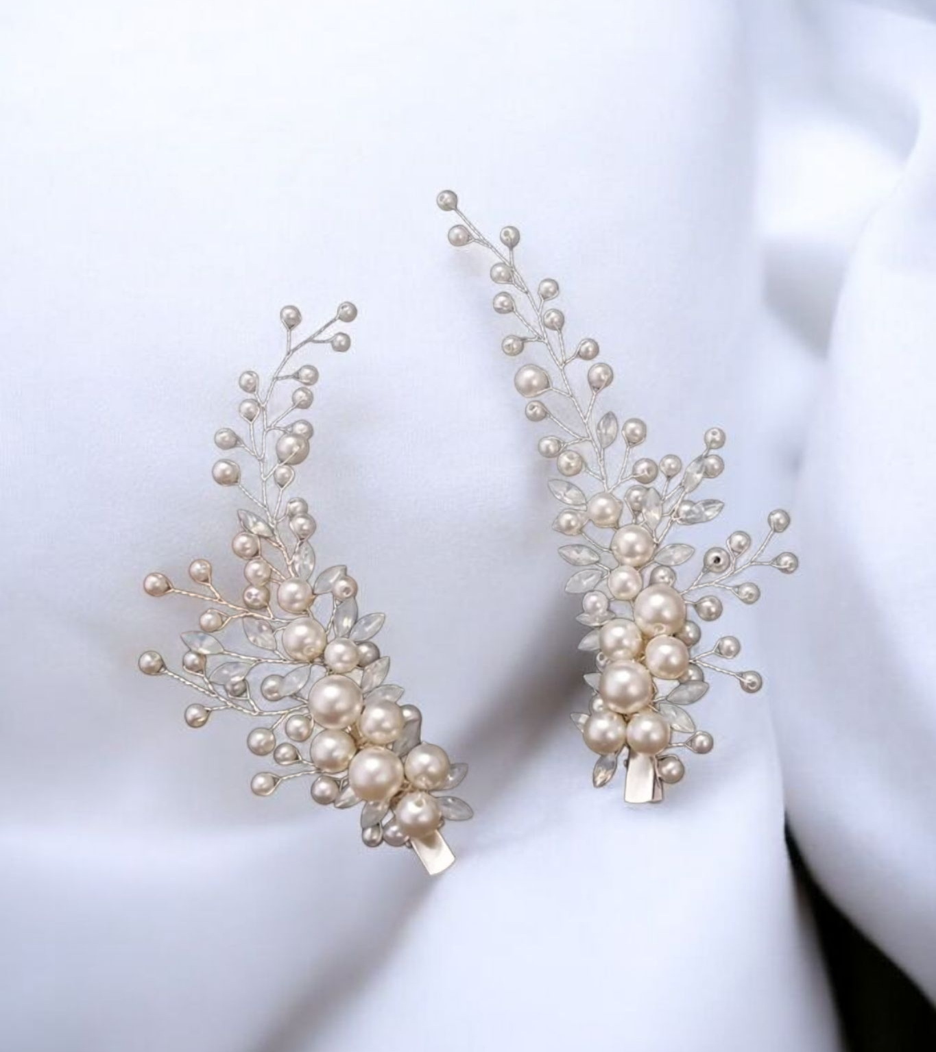 Csatos menyasszonyi fejdísz