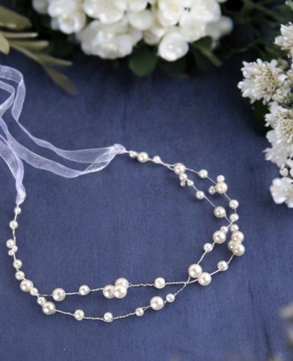 Gyöngyös menyasszonyi fejdísz