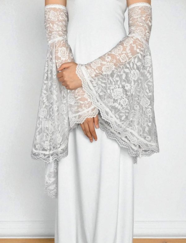 Csipke menyasszonyi kesztyű