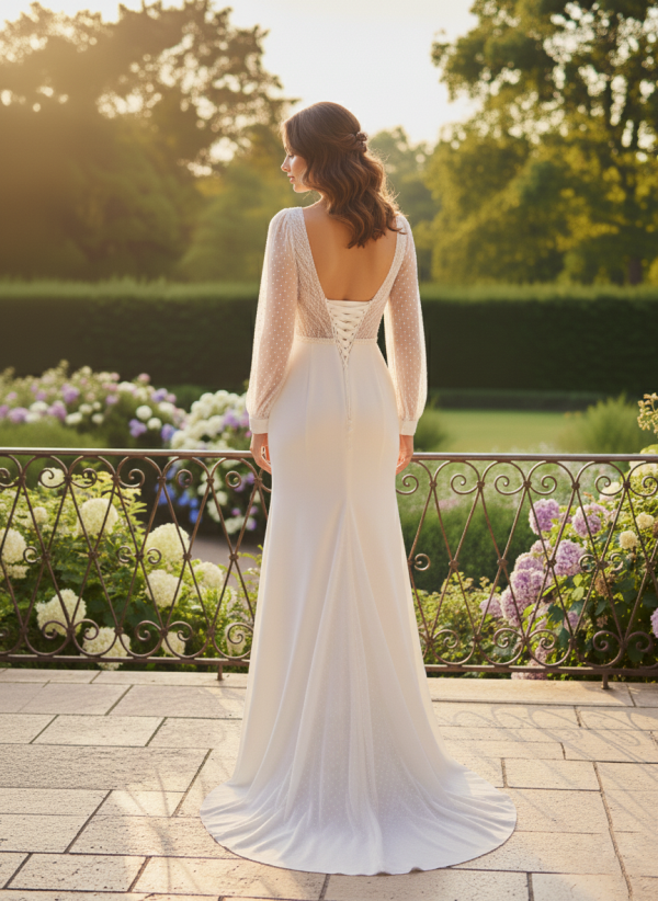 Gyönyörű modern és egyedi esküvői ruha