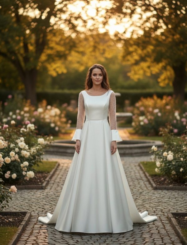 Elegáns és modern menyasszonyi ruha