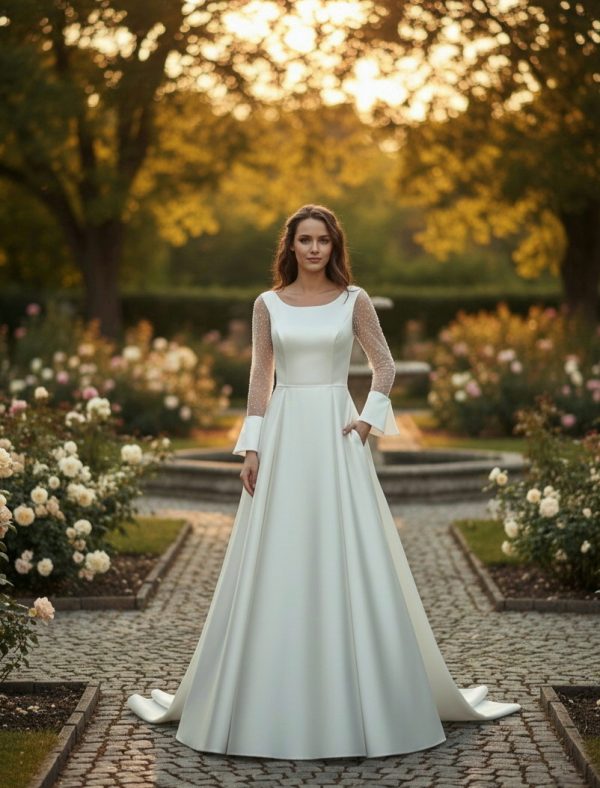 Elegáns és modern menyasszonyi ruha