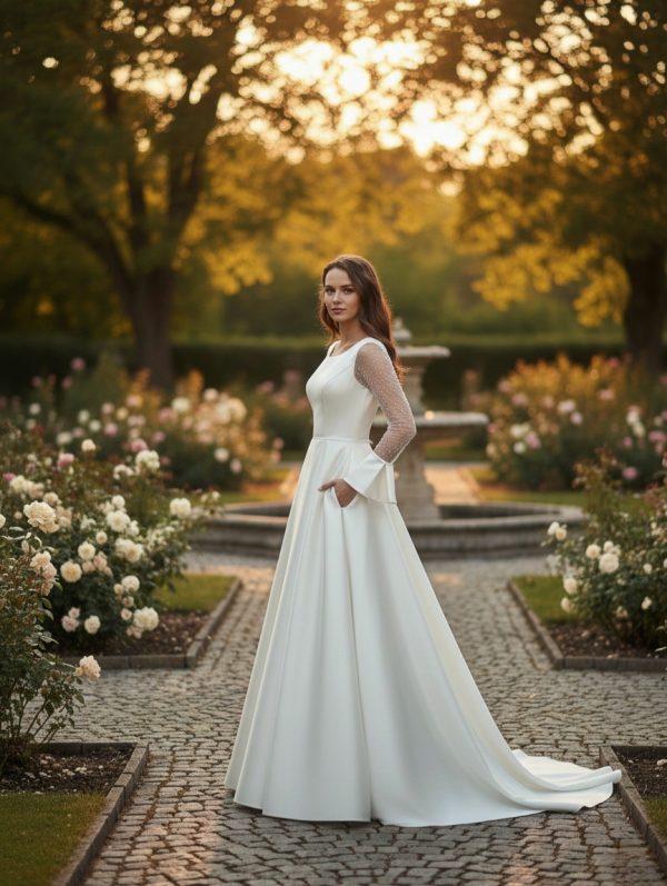 Elegáns és modern menyasszonyi ruha